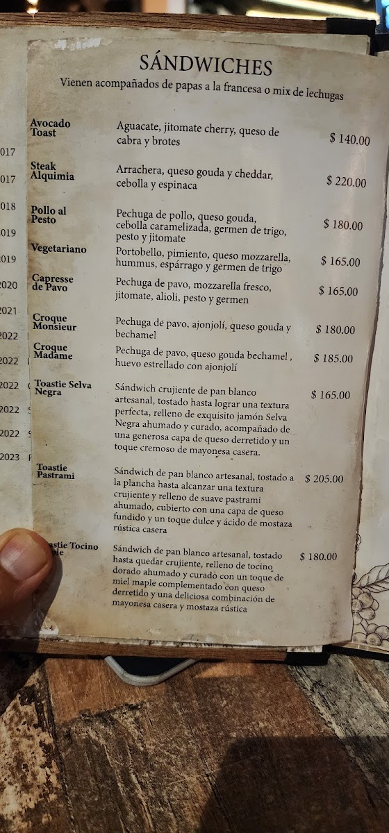 Alquimia Café Menu - Image 5